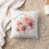 Watercolour Blossoms Spring Custom Pillow Cover クッション (ブランケット)
