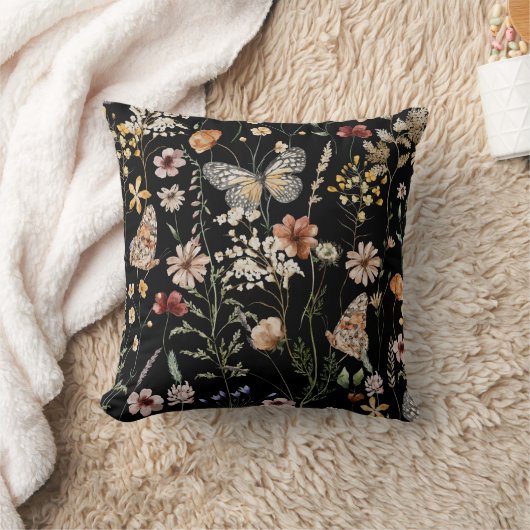 Watercolour Boho Floral  クッション (ブランケット)