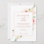 Watercolour Botanical Spring 招待状 (正面)