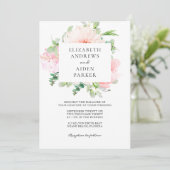 Watercolour Botanical Spring Wedding Collection 招待状 (スタンド正面)