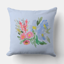 Watercolour bouquet throe pillow クッション