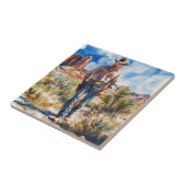 Watercolour Cowboy in Desert タイル (側面)