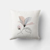  Watercolour, Customisable Floral Throw Pillow  クッション (裏面)