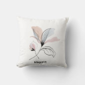  Watercolour, Customisable Floral Throw Pillow  クッション (正面)