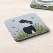 Watercolour Dutch Bunny Rabbit コースター (左側)