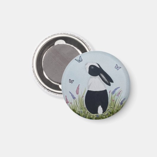 Watercolour Dutch Bunny Rabbit マグネット (正面/裏面)