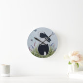 Watercolour Dutch Bunny Rabbit ラウンド壁時計 (ホーム)