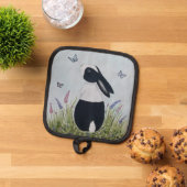 Watercolour Dutch Bunny Rabbit 鍋敷き (トップダウン)