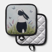 Watercolour Dutch Bunny Rabbit 鍋敷き (正面/裏面)