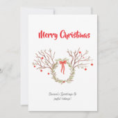 Watercolour elegant christmas Flat Greeting Card カード (正面)