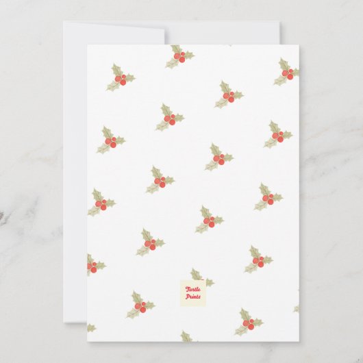 Watercolour elegant christmas Flat Greeting Card カード (裏面)
