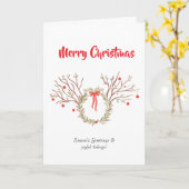 watercolour elegant christmas Folded Greeting Card カード (黄色い花)
