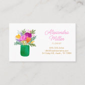 Watercolour Floral Bouquet Florist 名刺 (正面)