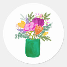 Watercolour Floral Bouquet Sticker