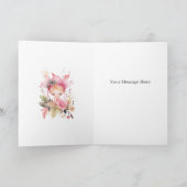 Watercolour Floral Fairy Birthday Card カード (内部)