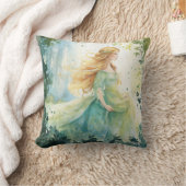 Watercolour Forest Princess クッション (ブランケット)