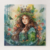 Watercolour Forest Princess ジグソーパズル (縦)