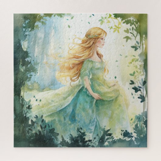 Watercolour Forest Princess ジグソーパズル (縦)