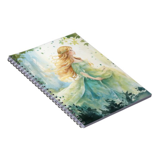 Watercolour Forest Princess ノートブック (右側)