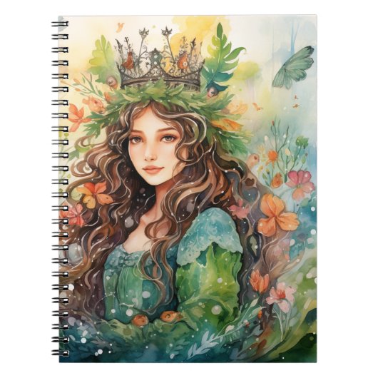 Watercolour Forest Princess ノートブック (正面)