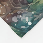 Watercolour Forest Princess フリースブランケット (角)