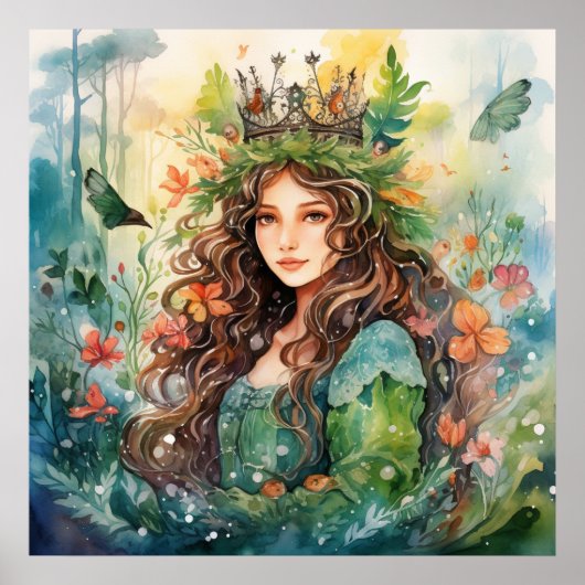 Watercolour Forest Princess ポスター (正面)