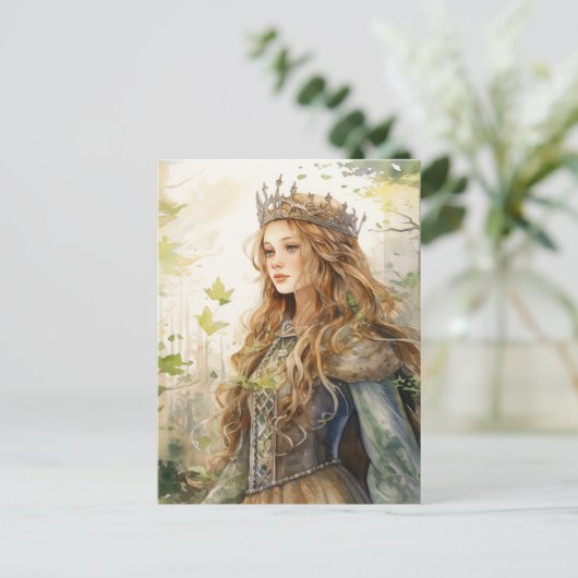 Watercolour Forest Princess ポストカード (スタンド正面)