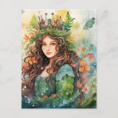 Watercolour Forest Princess ポストカード (正面)