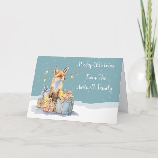 Watercolour Fox  シーズンカード (正面)