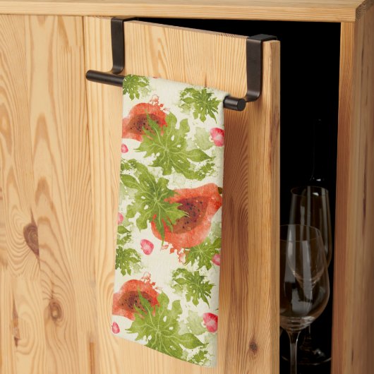 Watercolour Fruit Tea Towel – Paw Paw  キッチンタオル (三つ折り)