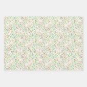 Watercolour Geese and Wildflowers ラッピングペーパーシート (正面3)