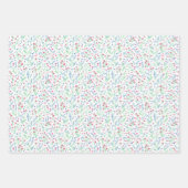 Watercolour Geese and Wildflowers ラッピングペーパーシート (正面3)