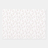 Watercolour Geese and Wildflowers ラッピングペーパーシート (正面)