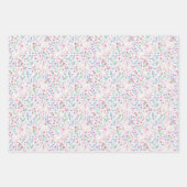 Watercolour Geese and Wildflowers ラッピングペーパーシート (正面3)