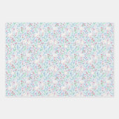 Watercolour Geese and Wildflowers ラッピングペーパーシート (正面2)