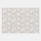 Watercolour Geese and Wildflowers ラッピングペーパーシート (正面2)