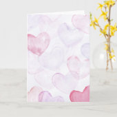 Watercolour Hearts カード (黄色い花)