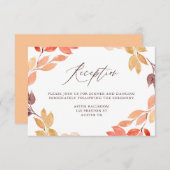 Watercolour Herbstlaub Hochzeitsfeier エンクロージャーカード (正面/裏面)