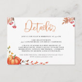 Watercolour herfst pompoen bloemenkaart エンクロージャーカード (正面)