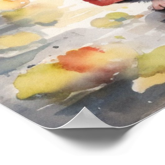 Watercolour Mice in The Rain ポスター (角)