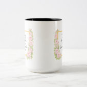 Watercolour Mug Gift for Granny, Personalised gift ツートーンマグカップ (中央)