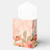 Watercolour Orange Floral Bridal Shower フェイバーボックス (オープン)