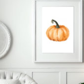 Watercolour Pumpkin Fall Print – Orange Pumpkin ポスター