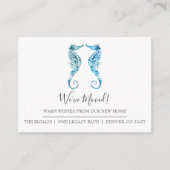 Watercolour Seahorse Small Notification of Move Ca エンクロージャーカード (正面)