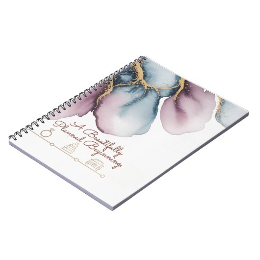 Watercolour Timeline | Artistic Wedding Design ノートブック (左側)