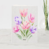 Watercolour Tulips Mother’s Day Card カード (裏面)