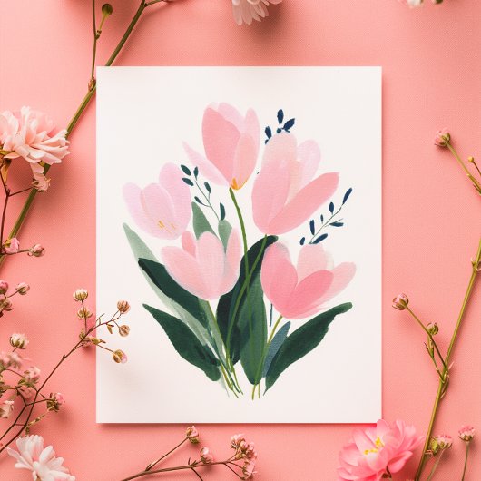 Watercolour Tulips Mother’s Day Card シーズンカード