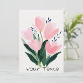 Watercolour Tulips Mother’s Day Card シーズンカード (スタンド正面)