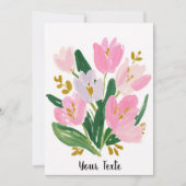 Watercolour Tulips Mother’s Day Card minimal シーズンカード (正面)