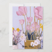 Watercolour Tulips Mother’s Day Card painting シーズンカード (正面)